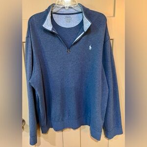 Polo by Ralph Lauren Men's Blue Quarter-Zip Sweater